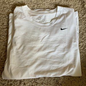 White Nike shirt